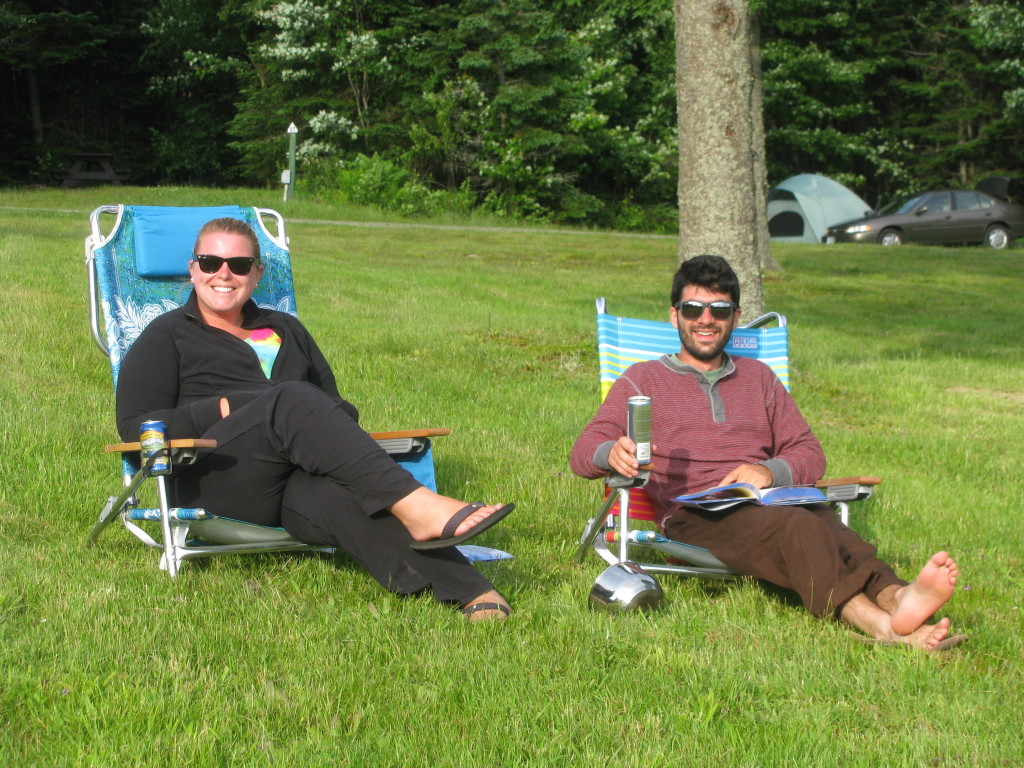 As the weekend continued, Becky developed her appreciation for a relaxed camping lifestyle before enjoying fireworks in the town of Pittsburg.